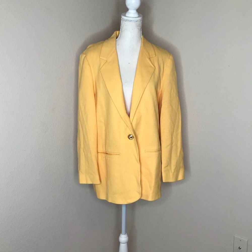 ‎Yellow spring wool blazer